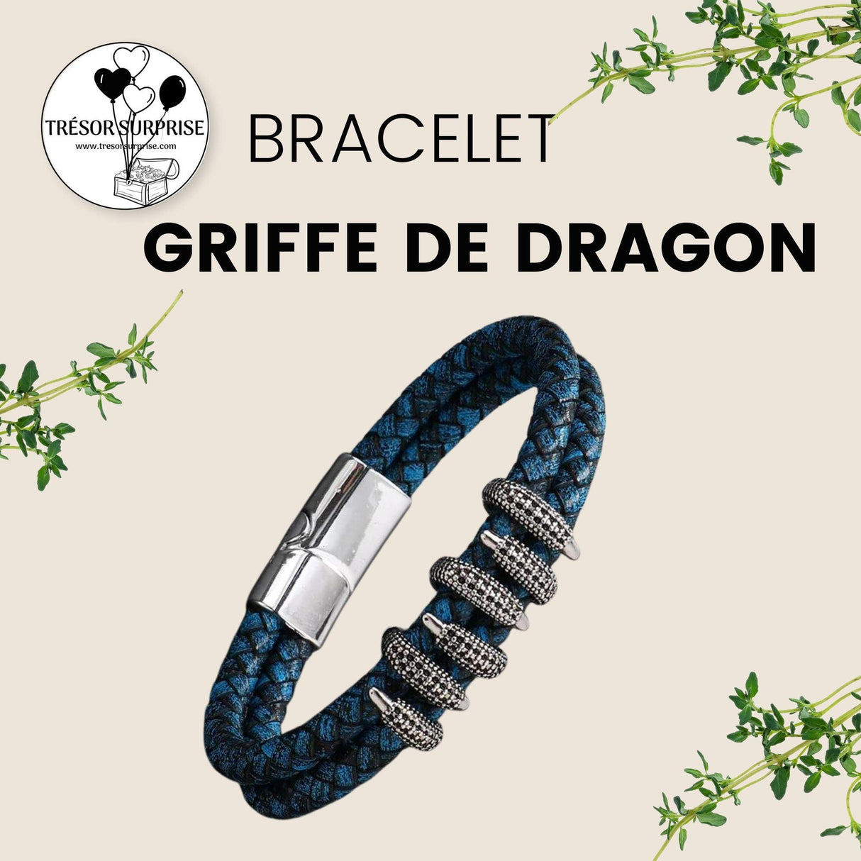 BRACELET GRIFFES DE DRAGON - TRÉSOR SURPRISE