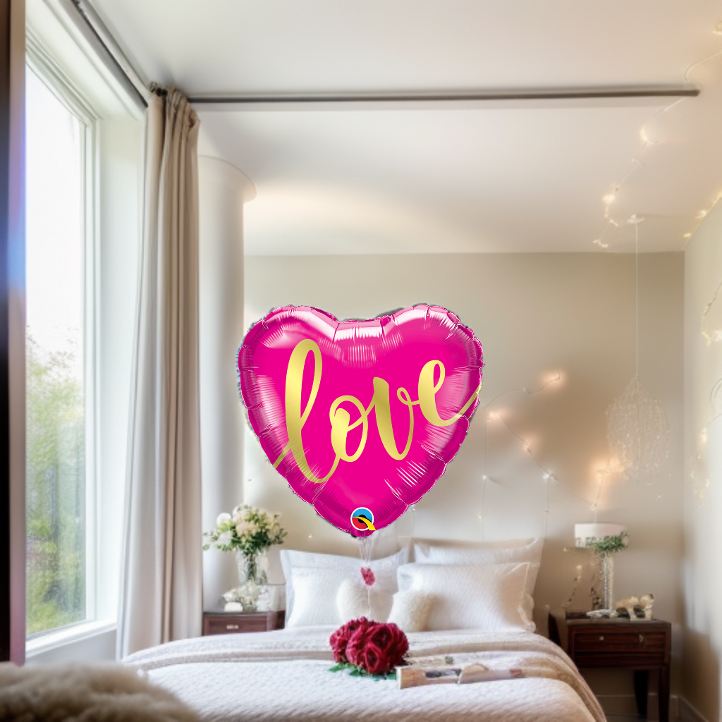 BOX BALLON COEUR ROSE LOVE OR - TRESOR SURPRISE - TRÉSOR SURPRISE