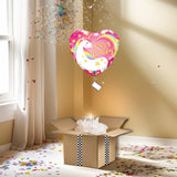 BOX BALLON COEUR HAPPY BIRTHDAY LICORNE - TRESOR SURPRISE - TRÉSOR SURPRISE