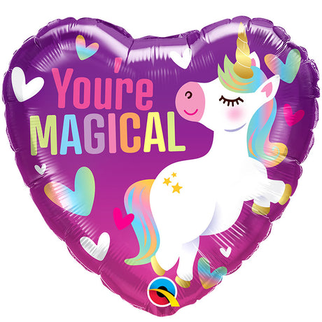 BOX BALLON COEUR YOU'RE MAGICAL LICORNE DEGRADE VIOLET - TRESOR SURPRISE - TRÉSOR SURPRISE