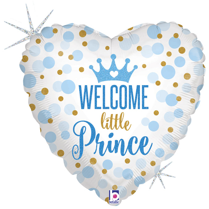 BOX BALLON COEUR BLEU ET BLANC WELCOME LITTLE PRINCE - TRESOR SURPRISE