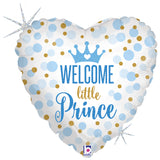 BOX BALLON COEUR BLEU ET BLANC WELCOME LITTLE PRINCE - TRESOR SURPRISE