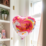 BOX BALLON COEUR HAPPY BIRTHDAY LICORNE - TRESOR SURPRISE - TRÉSOR SURPRISE