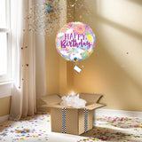 BOX BALLON ROND HAPPY BIRTHDAY LICORNE NUAGE - TRESOR SURPRISE - TRÉSOR SURPRISE